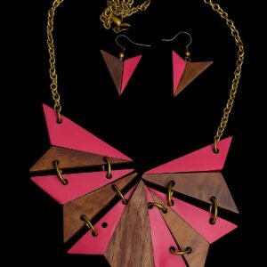wooden jewelry set